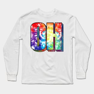 Ohio State OH tie dye colorful Long Sleeve T-Shirt